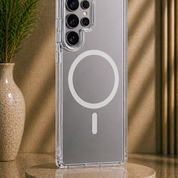 Xbyte XB-4074 Premium Magnetische Schutzhülle Transparent für Samsung Galaxy S21 Ultra