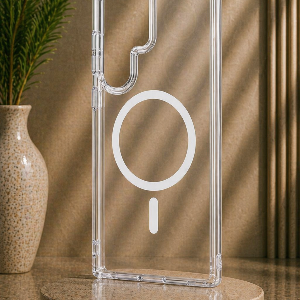 Xbyte XB-4074 Premium Magnetische Schutzhülle Transparent für Samsung Galaxy S21 Ultra