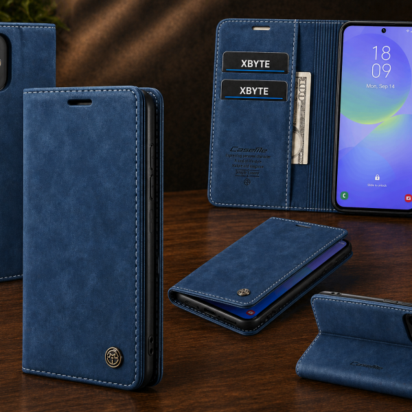 Xbyte XB-4500 Leder Klapphülle für iPhone 17 – Magnetisch mit Kartenfach & Standfunktion