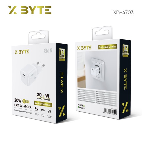 Xbyte XB-4703 20W USB-C Ladeadapter – EU