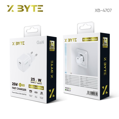Xbyte XB-4707 25W USB-C Super Fast Charger – EU Plug