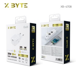 Xbyte XB-4708 25W USB-C Schnellladegerät Set mit Kabel – EU Stecker