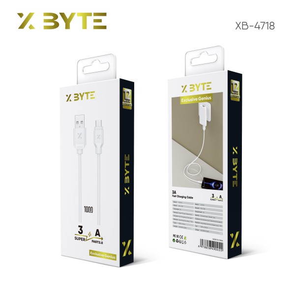 Xbyte XB-4718 USB auf Micro-USB Kabel 1m – Weiß