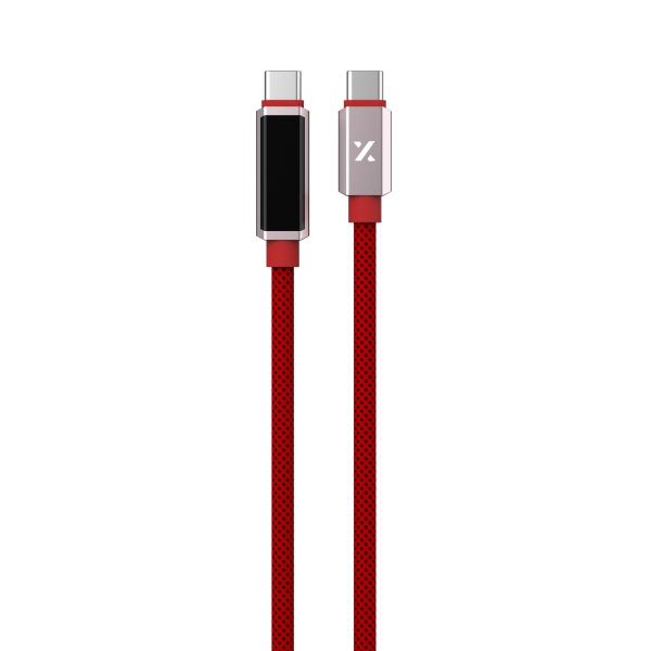 Xbyte XB-4720 USB-C auf USB-C Kabel 1m 60W mit Digital Display