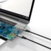 Xbyte XB-4725 LED USB-C auf USB-C Kabel 1m – Nylon & Aluminium