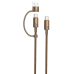 Xbyte XB-4726 2in1 USB-A & USB-C auf USB-C Kabel 1m – Nylon & Aluminium