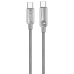 Xbyte XB-4728 Transparent USB-C auf USB-C Kabel 1m 60W – Titanium Grey