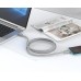 Xbyte XB-4728 Transparent USB-C auf USB-C Kabel 1m 60W – Titanium Grey