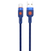 Xbyte XB-4732 USB-A auf USB-C Kabel 1m 18W – Blau, Nylon & Aluminium
