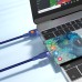 Xbyte XB-4732 USB-A auf USB-C Kabel 1m 18W – Blau, Nylon & Aluminium