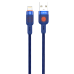 Xbyte XB-4733 USB-A auf Lightning Kabel 1m 12W – Blau, Nylon & Aluminium
