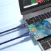 Xbyte XB-4734 USB-C auf USB-C Kabel 1m 60W – Blau, Nylon & Aluminium