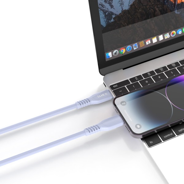 Xbyte XB-4737 USB-C auf Lightning Kabel 1m 30W – Blau, PVC