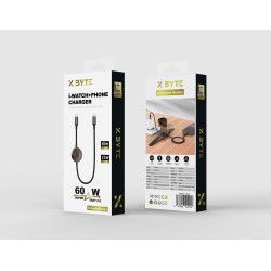 Xbyte XB-4740 2in1 USB-C Kabel mit Apple Watch Wireless Charger 1m 60W