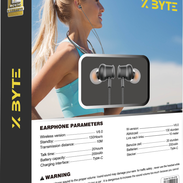 Xbyte XB-4756 Bluetooth Kopfhörer – 6–8h Laufzeit mit Mikrofon & TF-Karte