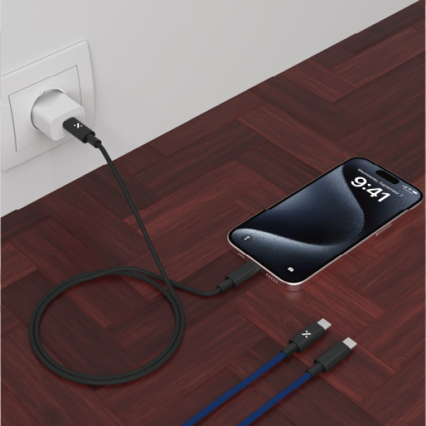 Xbyte XB-4767 Nylon USB Ladekabel 1m 3A – PVC & Geflochten