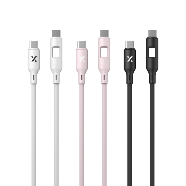 Xbyte XB-4771 LED USB-C Schnellladekabel 1m 100W – Silicone
