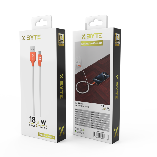 Xbyte XB-4773 USB Schnellladekabel 1m 18W – Silicone