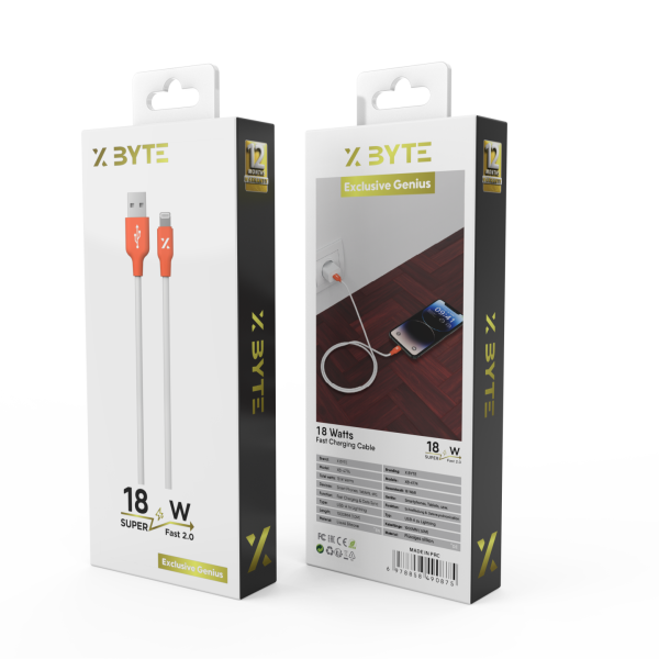 Xbyte XB-4774 USB Schnellladekabel 1m 18W – Silicone