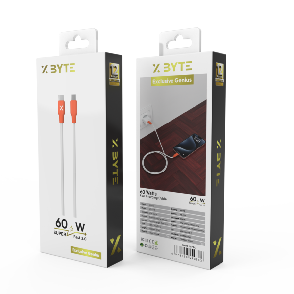 Xbyte XB-4775 USB-C Schnellladekabel 1m 60W – Silicone