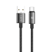 Xbyte XB-4776 USB-A auf USB-C Kabel 1m 18W – Geflochten & TPE Schwarz