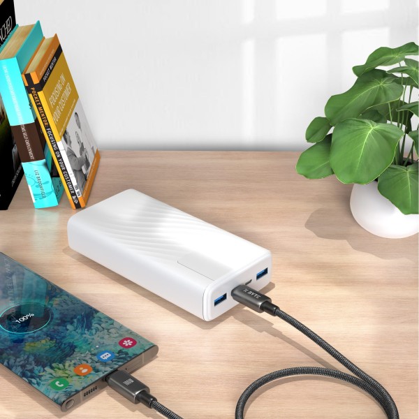 Xbyte XB-4778 USB-C auf USB-C Kabel 1m 100W – Geflochten & TPE Schwarz