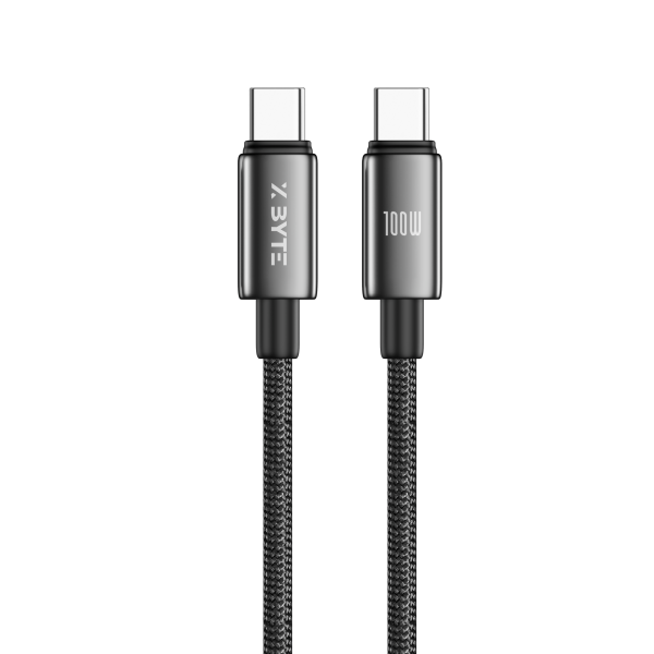 Xbyte XB-4778 USB-C auf USB-C Kabel 1m 100W – Geflochten & TPE Schwarz