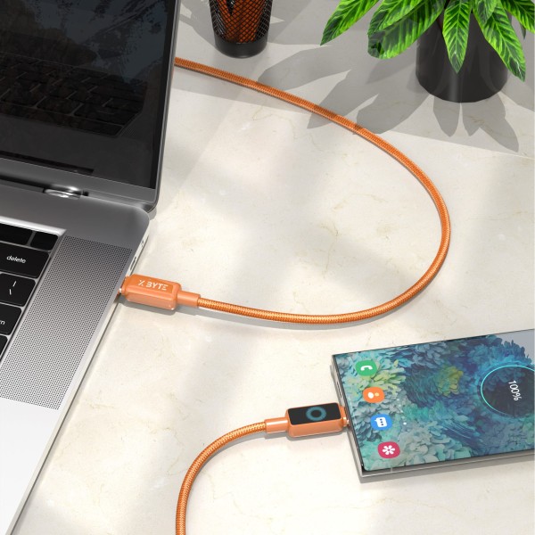 Xbyte XB-4779 USB-C auf USB-C Kabel 1m 100W – Orange