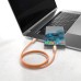Xbyte XB-4781 USB-C auf USB-C Kabel 1m 100W – Transparent & Silicone Orange