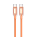 Xbyte XB-4781 USB-C auf USB-C Kabel 1m 100W – Transparent & Silicone Orange