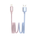 Xbyte XB-4782P USB-A auf Lightning Kabel 1m 12W – Geflochten Pink