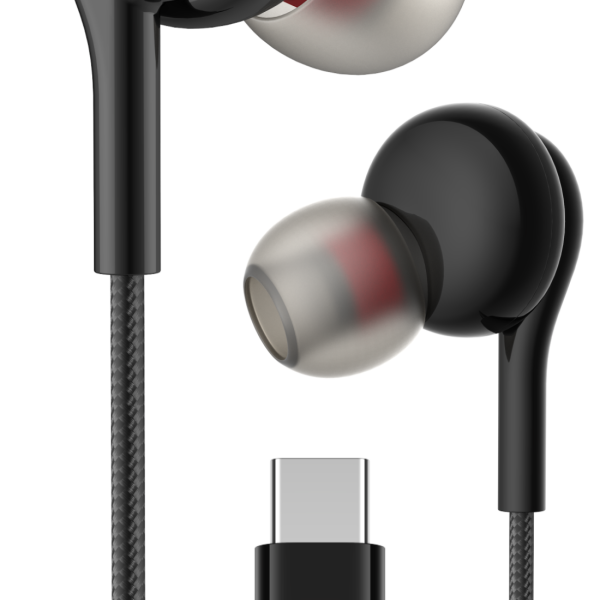 Xbyte XB-4790 Type-C In-Ear Kopfhörer mit Mikrofon – Schwarz