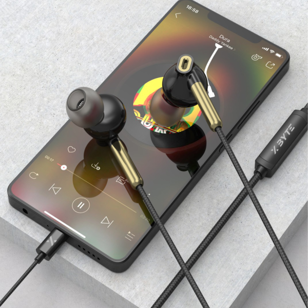 Xbyte XB-4792 In-Ear Kopfhörer Type-C mit Mikrofon – Schwarz
