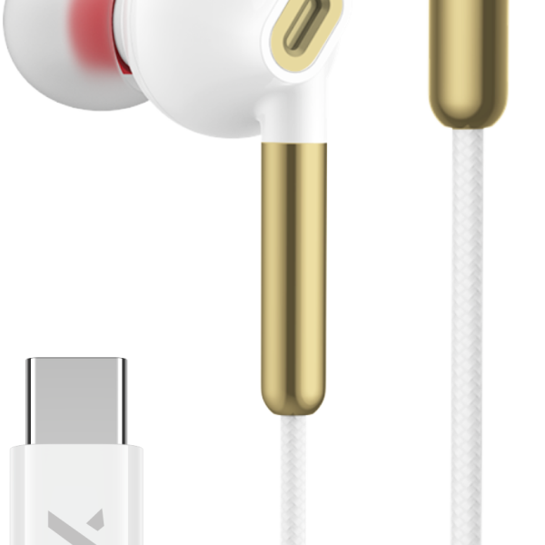 Xbyte XB-4793 In-Ear Kopfhörer Type-C mit Mikrofon – Weiß