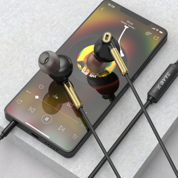 Xbyte XB-4794 In-Ear Kopfhörer 3.5mm Klinke mit Mikrofon – Schwarz