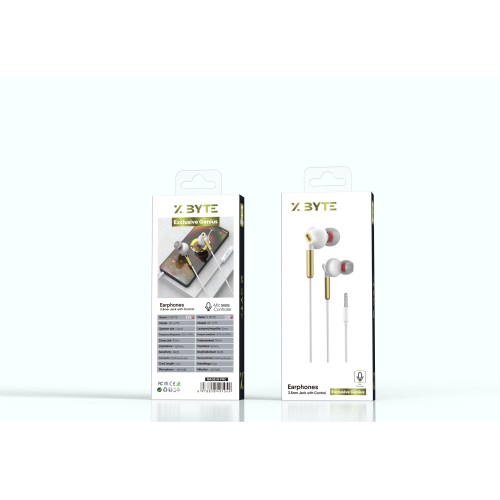 Xbyte XB-4795 In-Ear Kopfhörer 3.5mm Klinke mit Mikrofon – Weiß
