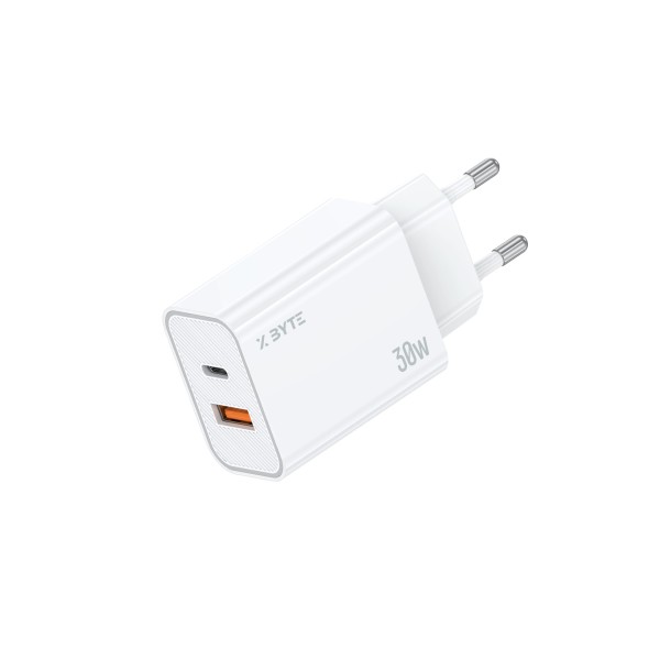 Xbyte XB-4807 USB-C & USB-A Schnellladegerät Set 30W – PD QC Charger + C-C Kabel EU