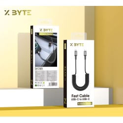 Xbyte XB-4815 USB-C Kabel Spiral 1.5m – Federkabel, Schnellladen & Daten
