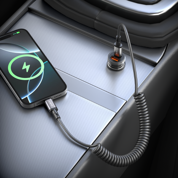 Xbyte XB-4815 USB-C Kabel Spiral 1.5m – Federkabel, Schnellladen & Daten