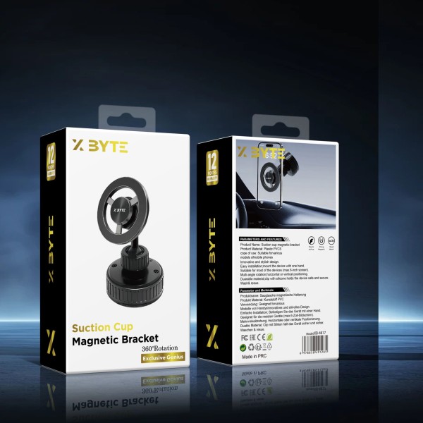 Xbyte XB-4817 Magnetische Handyhalterung – Saugnapf Halter Auto