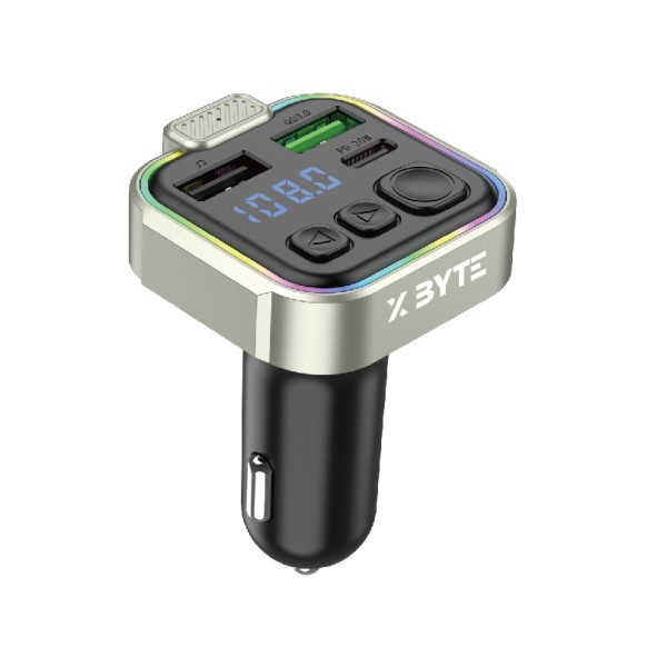Xbyte XB-4829 Auto FM Transmitter & Ladegerät 38W – PD20W & QC3.0 RGB