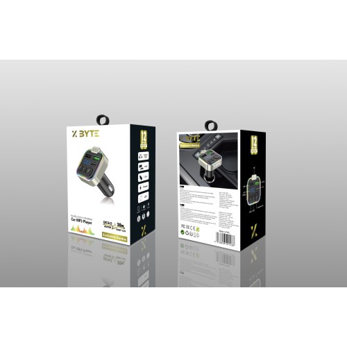 Xbyte XB-4829 Auto FM Transmitter & Ladegerät 38W – PD20W & QC3.0 RGB